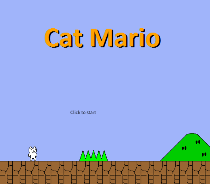 Cat Mario Game Screenshot